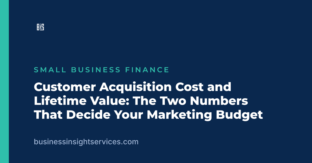 Customer Acquisition Cost and Lifetime Value: The Two Numbers That Decide Your Marketing Budget